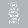 Toes in the sand, wine in my hand